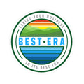 Best Era Round Sticker — 'Taking Your Business to Its Best Era' Retro Landscape Kiss-Cut Sticker